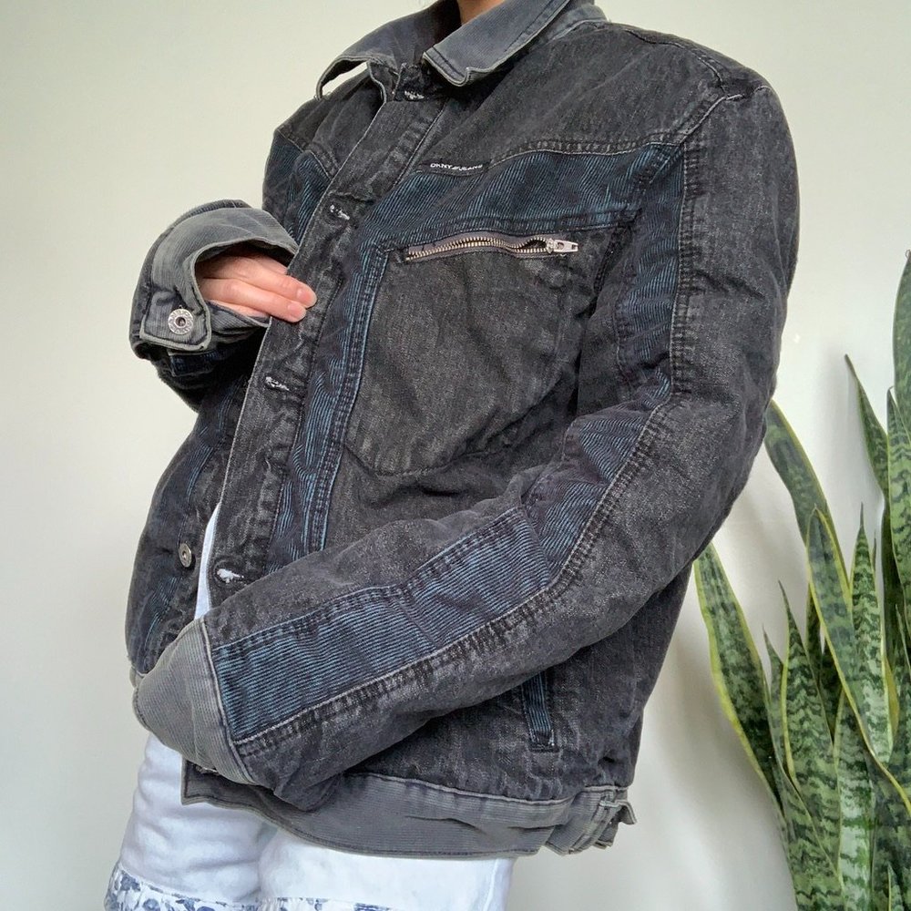 DKNY Colorblock Denim Jacket